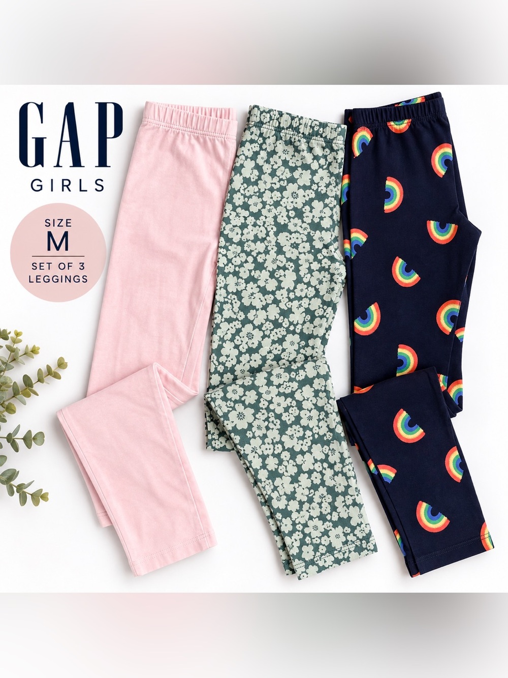 Gap Girls Leggings Set of 3 Size M